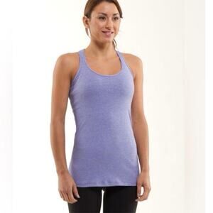 Lululemon Cool Racerback Long Tank Top Heathered Persian XS